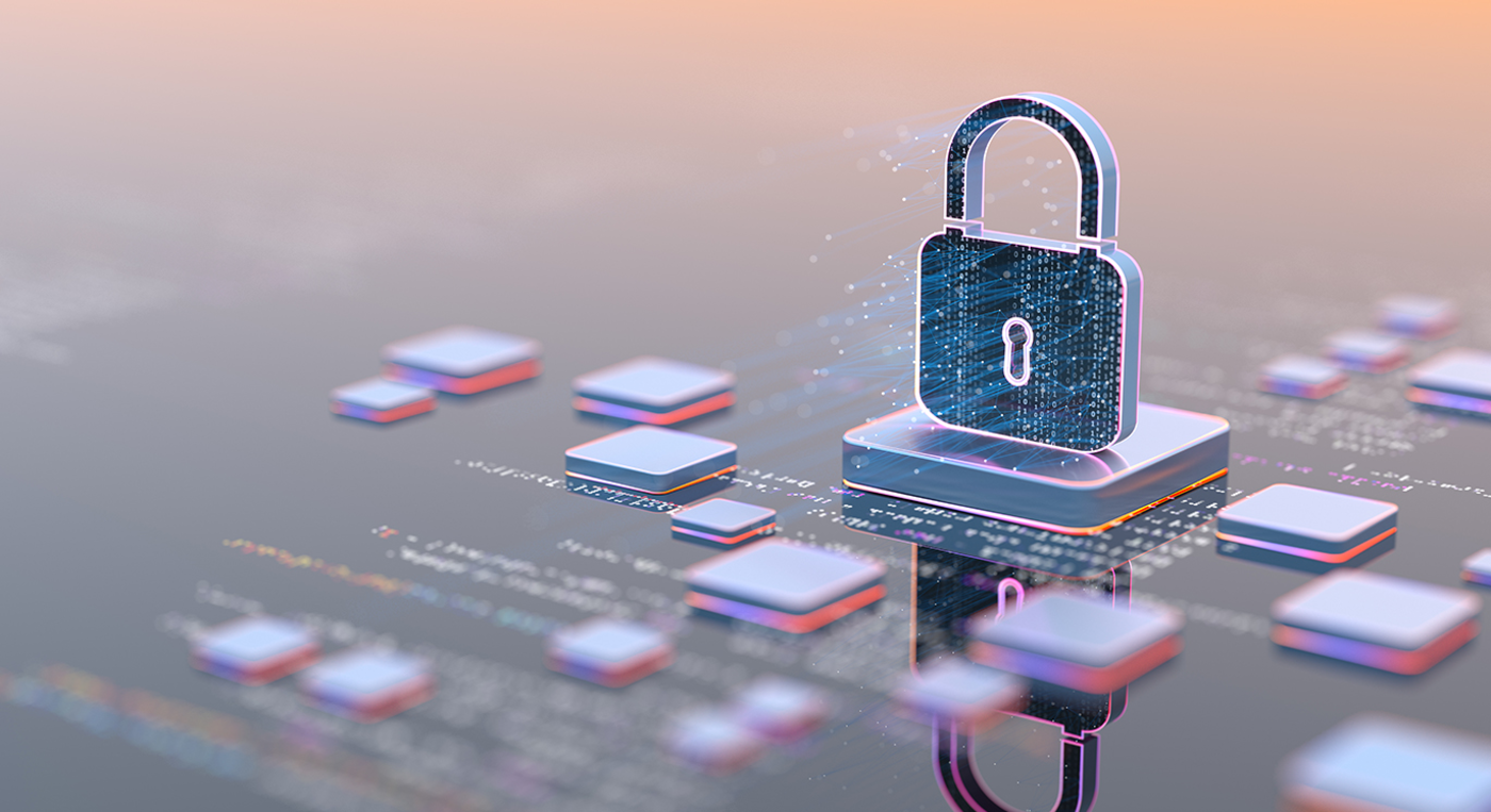 Virtuelles Schloss sichert digitale Daten.